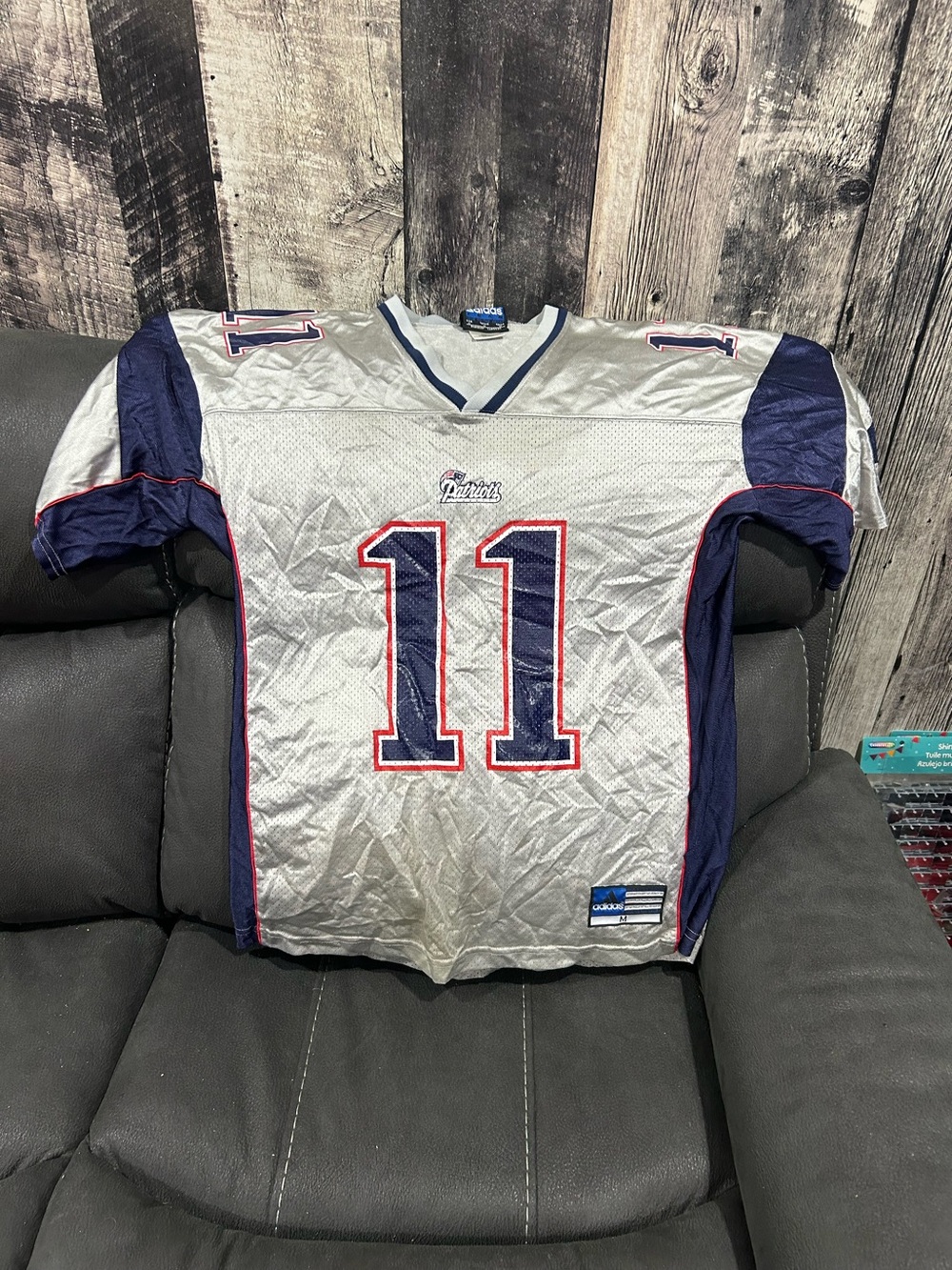 NFL; New England Patriots addidas football jersey! BLEDSOE #11